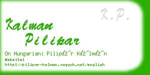 kalman pilipar business card